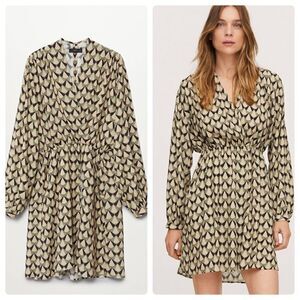 Mango Printed Wrap Dress New